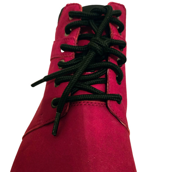 Clarks Unstructured Red Leather Lace-Up Boots Size 7 NEW without box - Picture 6 of 9